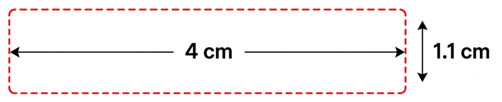 1 line waterproof rubber stamp