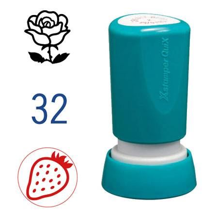 Max 1.4 cm diameter Waterproof Self-inked Rubber Stamp