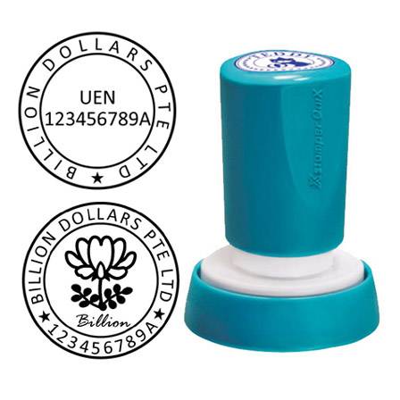 Max 2.4 cm diameter Waterproof Self-inked Rubber Stamp