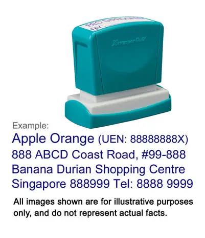 Max 4 lines Waterproof Self-inked Rubber Stamp