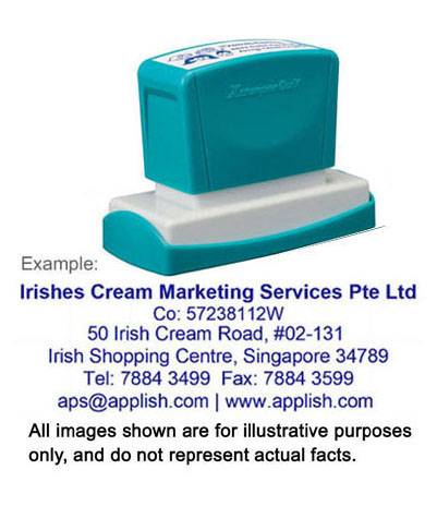 Max 6 lines Waterproof Self-inked Rubber Stamp