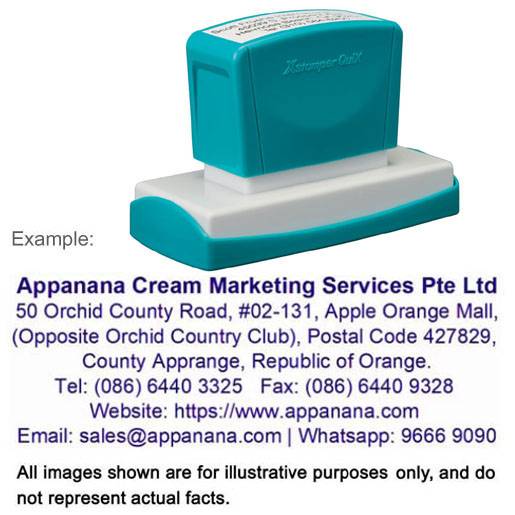 Max 7 lines Waterproof Self-inked Rubber Stamp