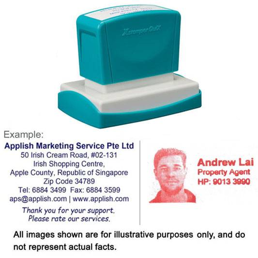 Max 9 lines Waterproof Self-inked Rubber Stamp