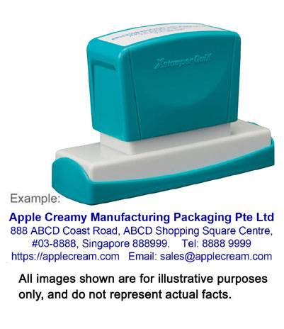 Max 4 Long lines Waterproof Self-inked Rubber Stamp