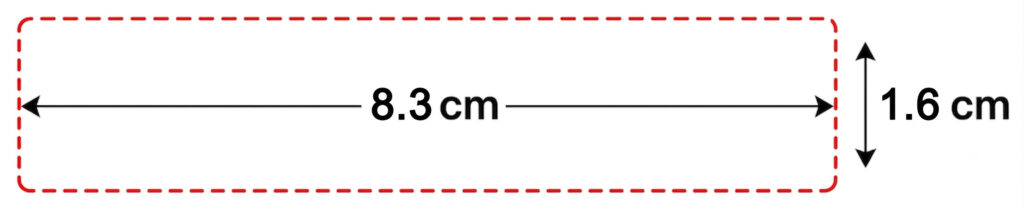 4 long lines waterproof rubber stamp