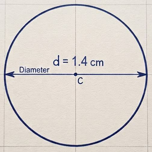 diameter 1.4 cm